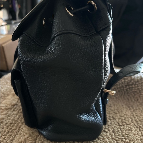 Coach mini Billie Black Pebbled Leather Mini Backpack with Gold Hardware main image 4